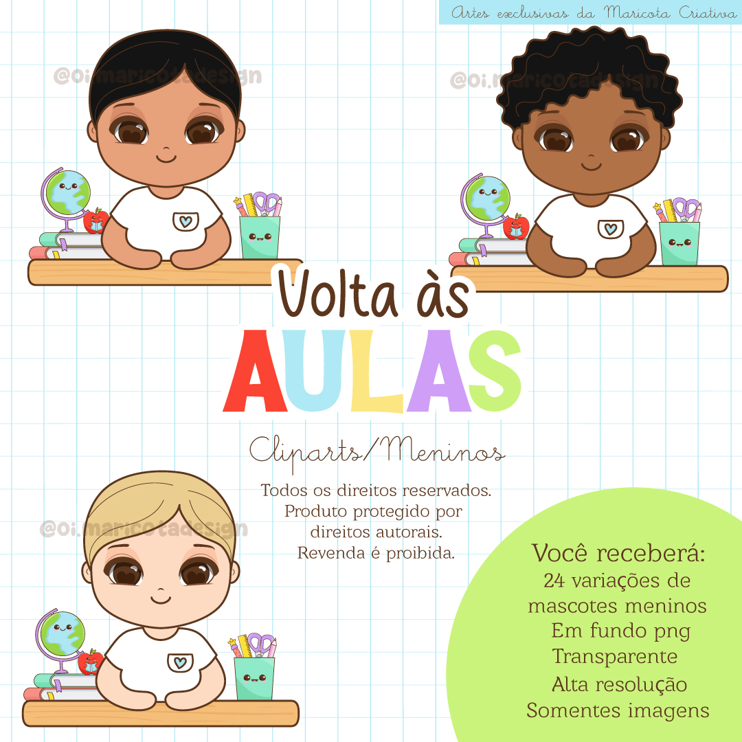 Volta às aulas Meninos